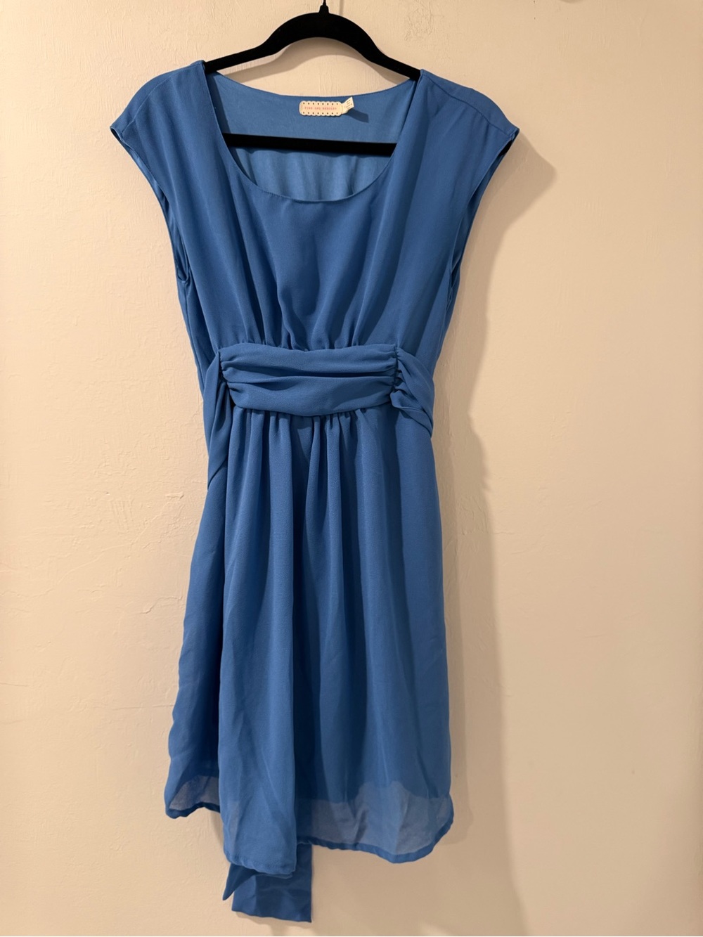 Pins & Needles Urban Outfitters Blue Ruched Waist Chiffon Dress